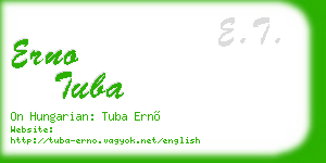 erno tuba business card